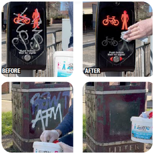 No more costly clean up with Graffiti Wipes