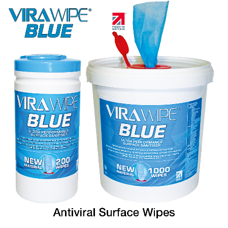 Virawipe Blue surface wipes