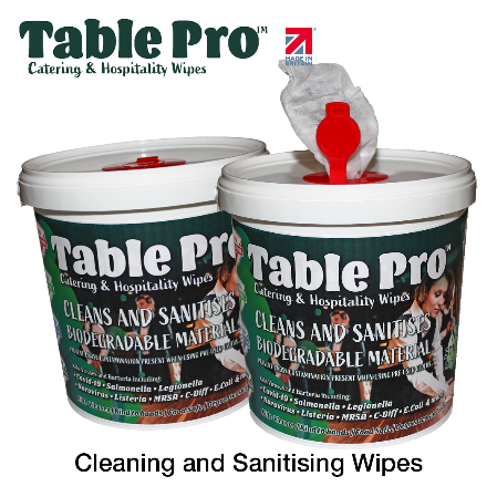 Table Pro Cleaning and Sanitising Wipes